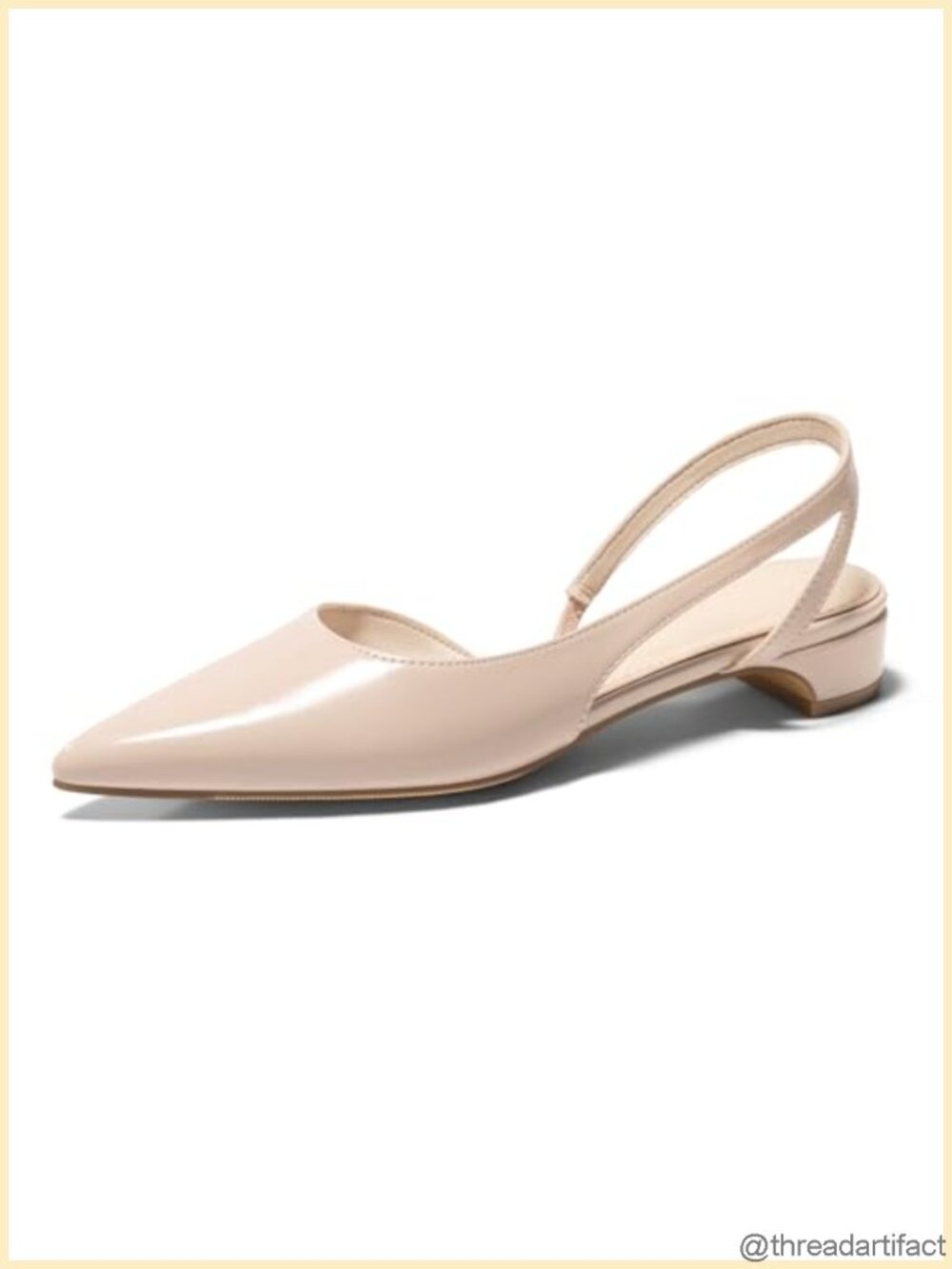 Women's Slingback Chunky Low Heels Closed Pointed Toe Pumps D'Orsay Work Office
